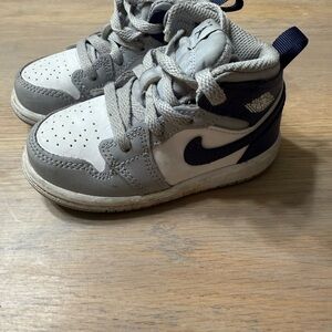 Kids' Gray and White Sneakers